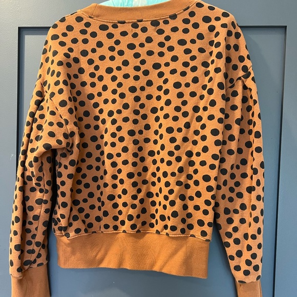 Madewell Pleat Sleeve Dot Sweatshirt - Picture 3 of 4